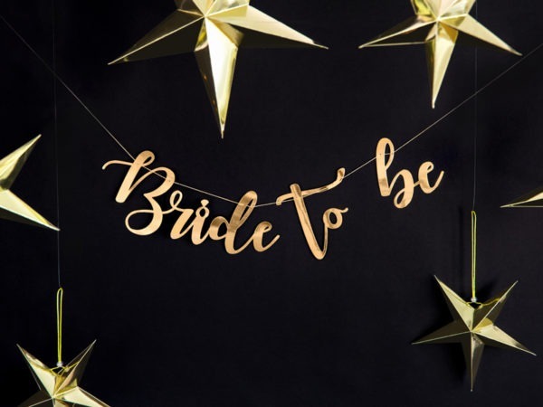 Banner Bride to be gold