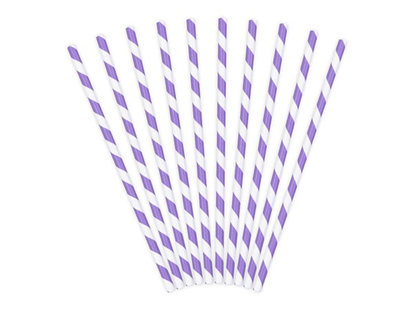 Pailles en papier lilas 195 cm 2