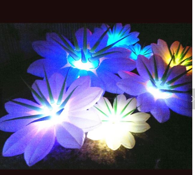 Fleurs gonflables géantes lumineuse