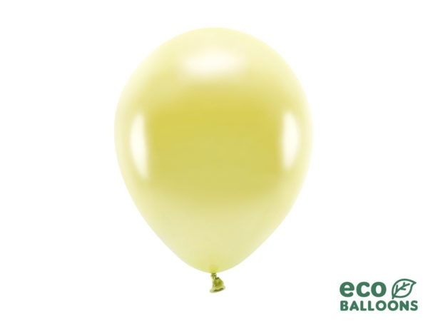 Eco Balloons 26cm metallic light yellow