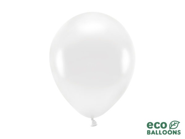 Eco Balloons 26cm metallic white