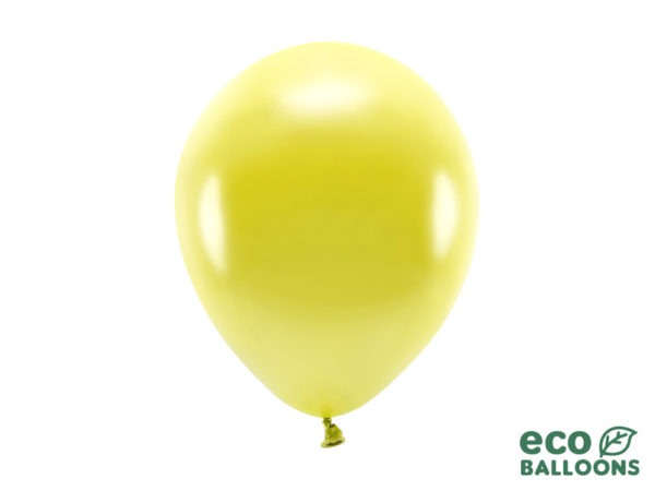 Eco Balloons 26cm metallic yellow