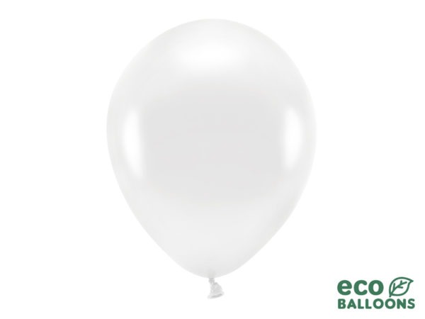 Eco Balloons 30cm metallic white