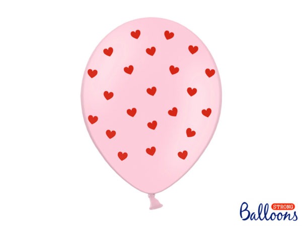 Balloons 30 cm Hearts Pastel Baby Pink