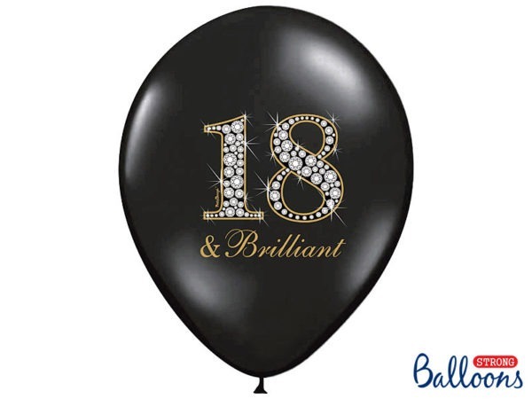 Balloons 30cm 18 Brilliant Pastel Black 2