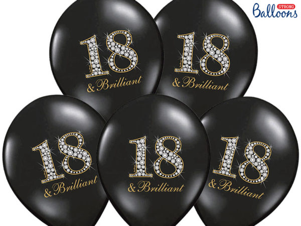 Balloons 30cm 18 Brilliant Pastel Black