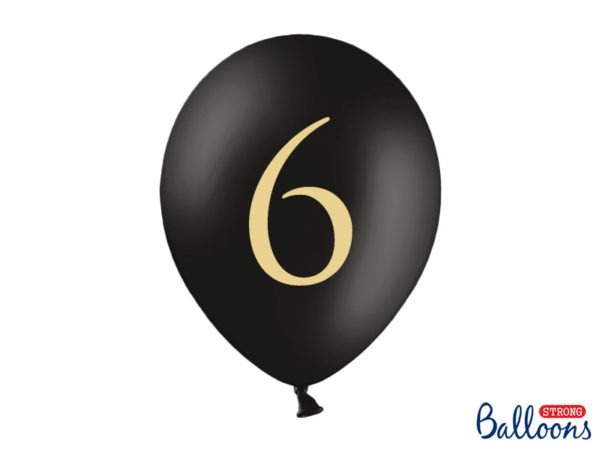 Balloons 30cm 6 Pastel Black