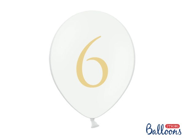 Balloons 30cm 6 Pastel Pure White