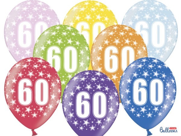 Balloons 30cm 60th Birthday Metallic