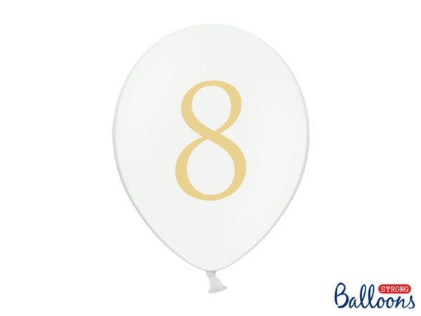 Balloons 30cm 8 Pastel Pure White