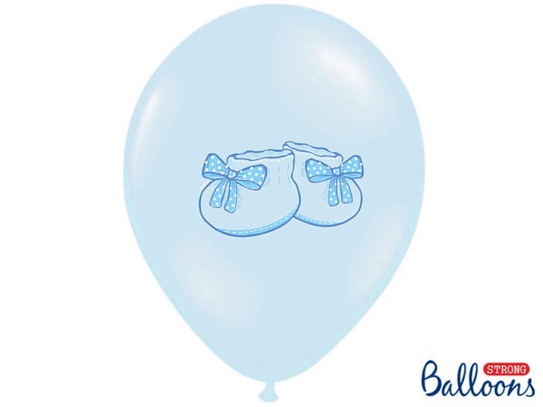 Balloons 30cm Bootee Pastel Baby Blue 2