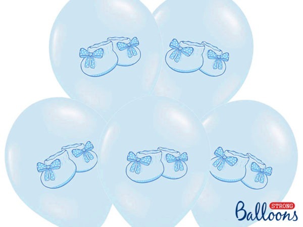 Balloons 30cm Bootee Pastel Baby Blue