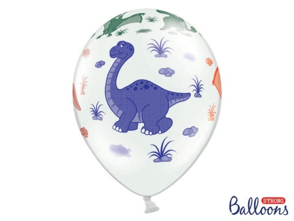 Balloons 30cm Dinosaurs Pastel Pure White 3