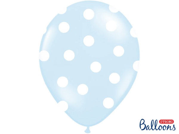 Balloons 30cm Dots Pastel Baby Blue 3