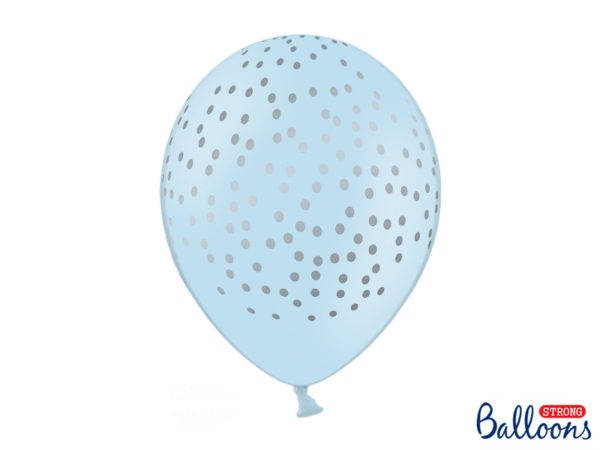 Balloons 30cm Dots Pastel Baby Blue