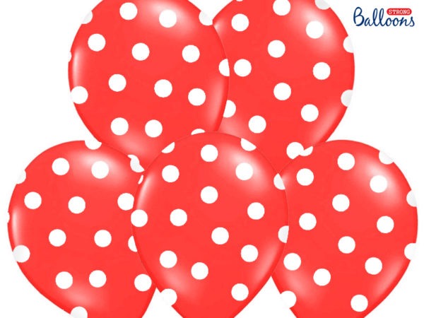 Balloons 30cm Dots Pastel Poppy Red 3