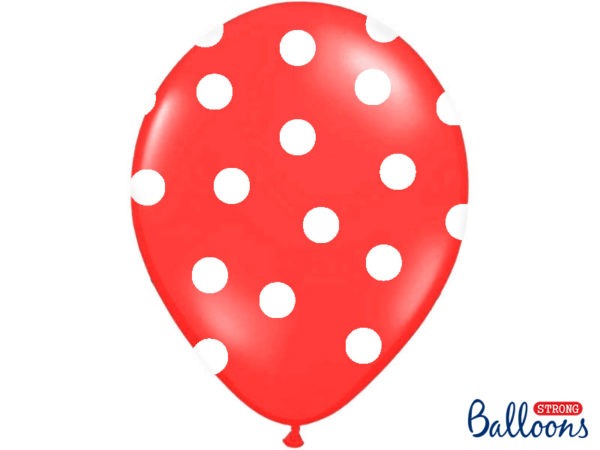 Balloons 30cm Dots Pastel Poppy Red 4