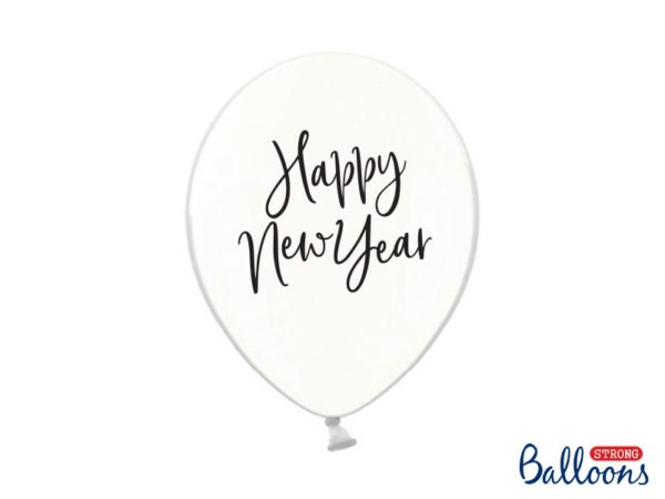 Balloons 30cm Happy New Year Crystal Clear