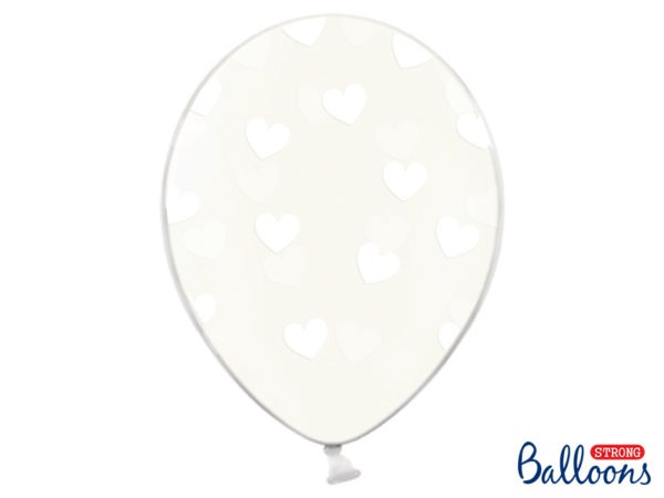 Balloons 30cm Hearts Crystal Clear 11