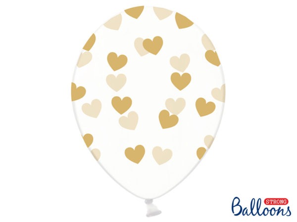 Balloons 30cm Hearts Crystal Clear 4