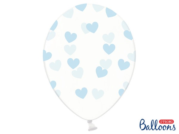 Balloons 30cm Hearts Crystal Clear