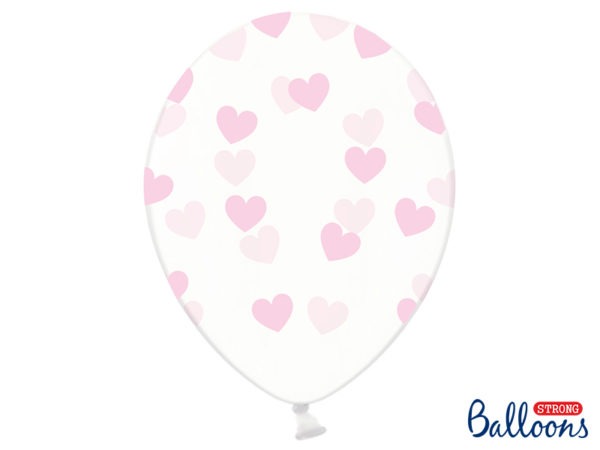 Balloons 30cm Hearts Crystal Clear 8