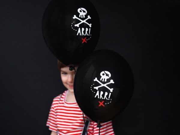 Balloons 30cm Pirates Party Pastel Black 2