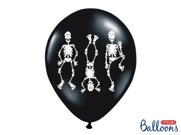 Balloons 30cm Skeletons Pastel Black