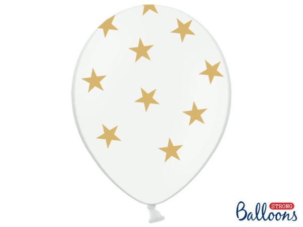 Balloons 30cm Stars Pastel Pure White