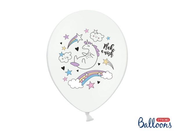 Balloons 30cm Unicorn Pastel Pure White