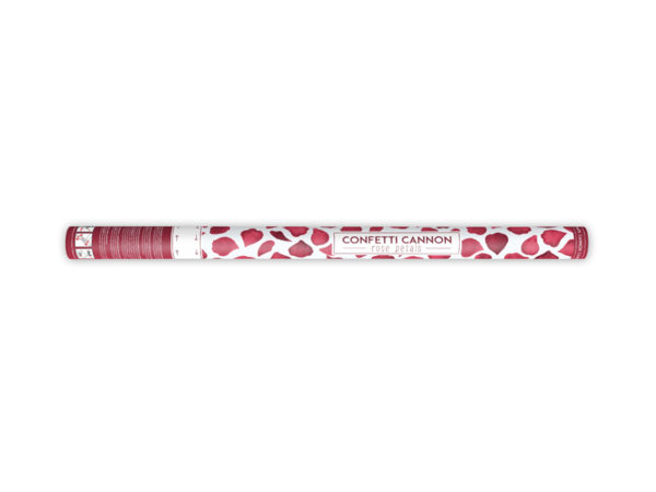 Canon a confettis aux petales de rose rouge fonce 80 cm