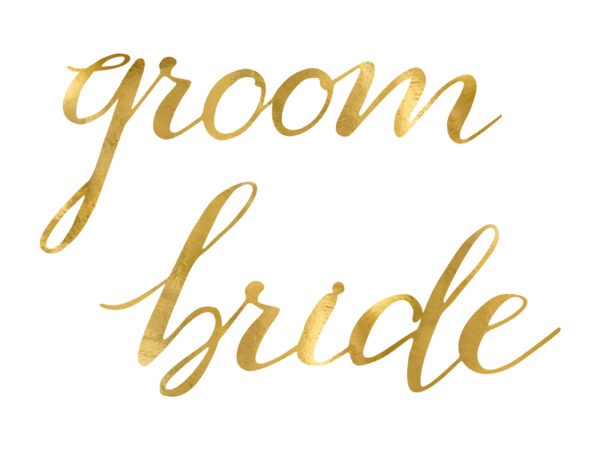 Chaise signe Bride Groom or