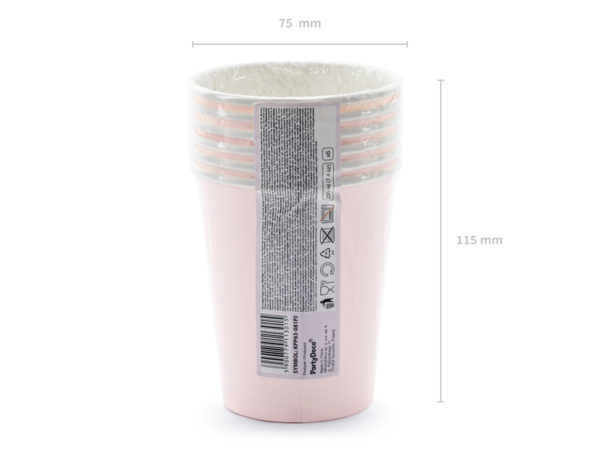 Cups Happy Bday light powder pink 220ml 4