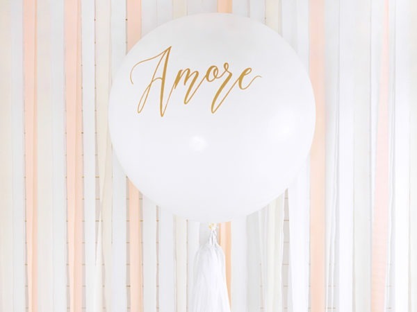 Giant Balloon 1 m Amore white 3