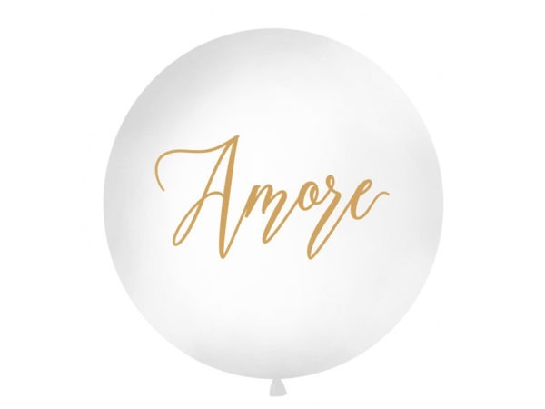 Giant Balloon 1 m Amore white