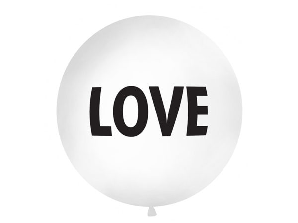 Giant Balloon 1 m Love white