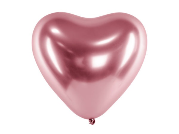 Glossy Balloons 30cm Hearts rose gold