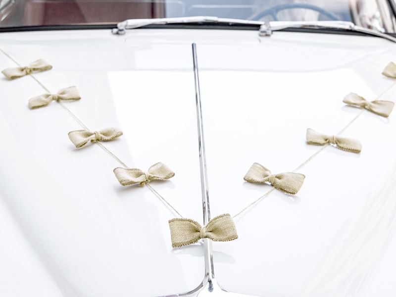 Noeud décoratif voiture mariage