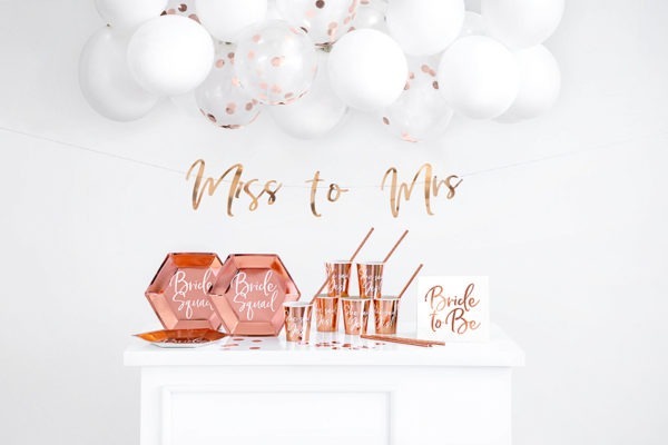 Party decorations set Bachelorette party rose gold