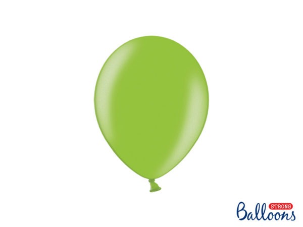 Strong Balloons 23cm Metallic Bright Green