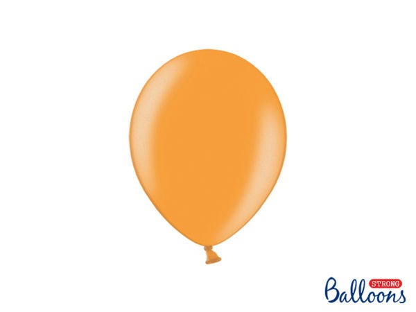 Strong Balloons 23cm Metallic Mandarin Orange