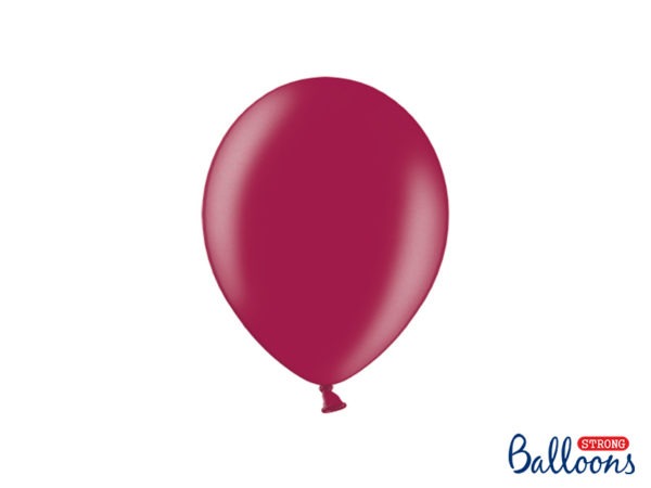 Strong Balloons 23cm Metallic Maroon