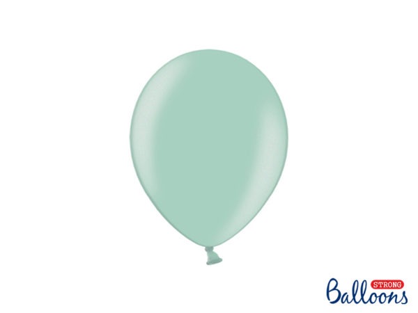 Strong Balloons 23cm Metallic Mint Green