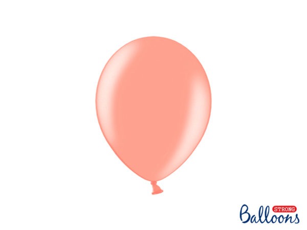 Strong Balloons 23cm Metallic Rose Gold