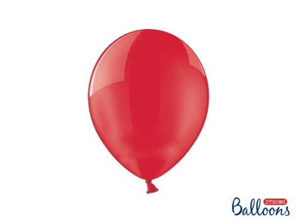 Strong Balloons 27cm Crystal Poppy Red