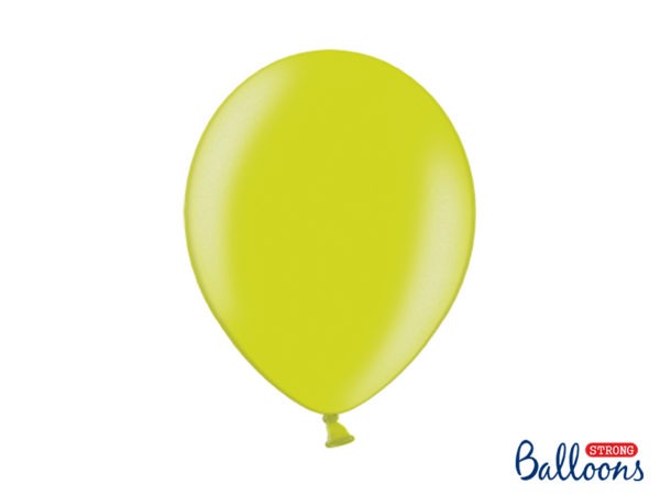 Strong Balloons 30cm Metallic Lime Green