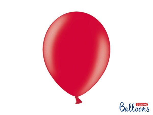 Strong Balloons 30cm Metallic Poppy Red