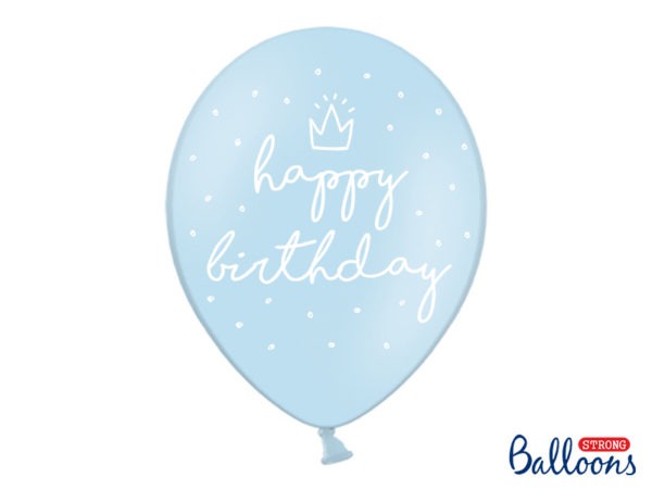 Strong Balloons 30cm happy... P. B. Blue