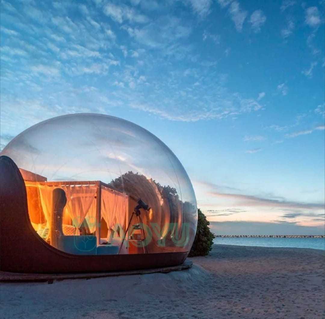 Bulle transparente gonflable